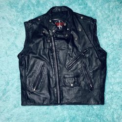 New Age International leather vest🌟     #y2k #leatherjacket #leathervest #leather #vintage