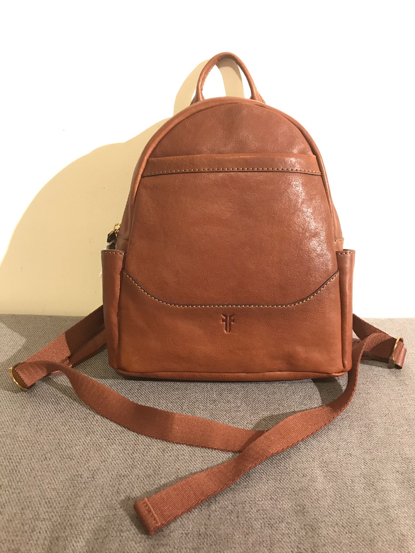 Authentic Frye Mini Backpack - Cognac Brown