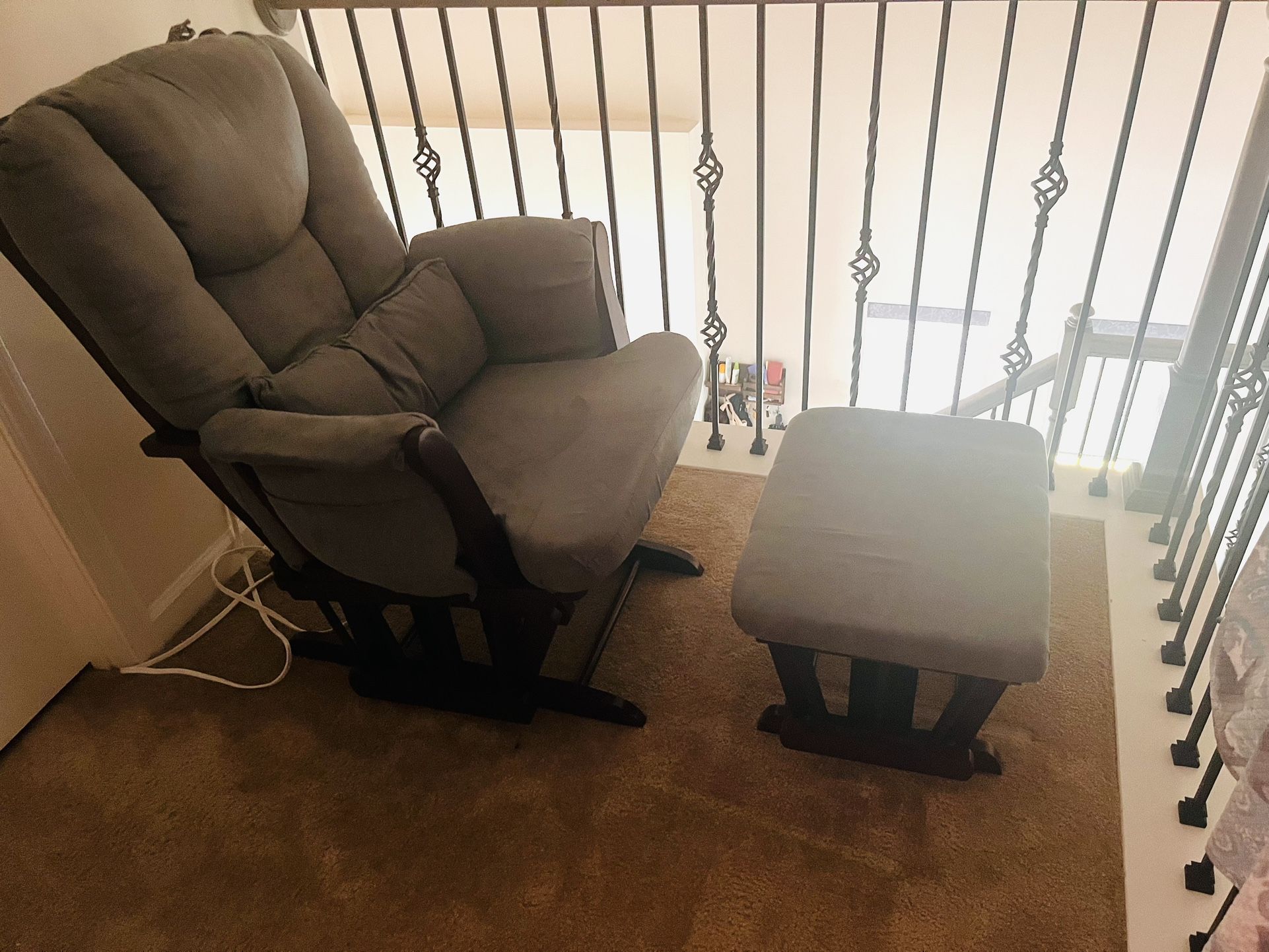 Rocking Glider Chair With Ottoman (Nursing Glider)