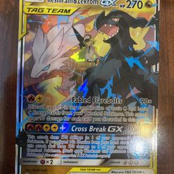 Pokemon Reshiram & Zekrom Tag Team GX Sun & Moon Cosmic Eclipse 157/236 MINT! 💫
