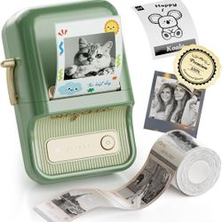 NIIMBOT B21 Pro Label Maker, 300DPI HD Label Printer, Ideal for Notes,Photos, Study Graphics, Memo Maker,50x30mm Label(Dark Green)