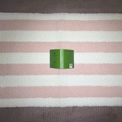Pink and white stripe Kate spade bath rug