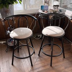 Two Rotating  Bar Stools