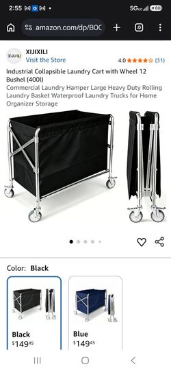 Industrial laundry cart