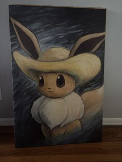 Eevee Van Gogh Canvas Print (24” X 35”)