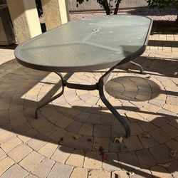 Glass Patio Table