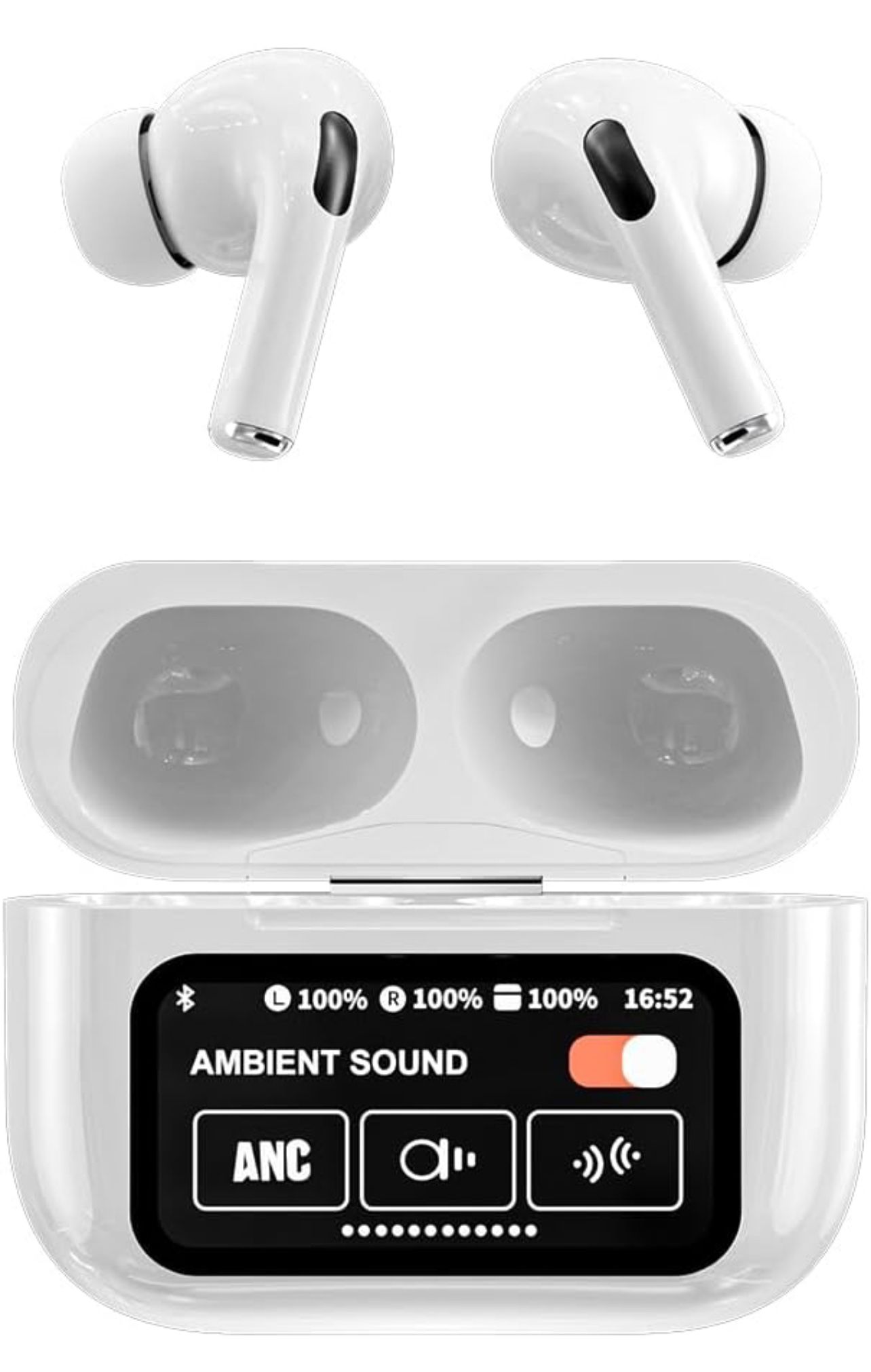 2024 Wireless Bluetooth Earbuds Touch Screen Earphones ANC ENC Bass Headphones