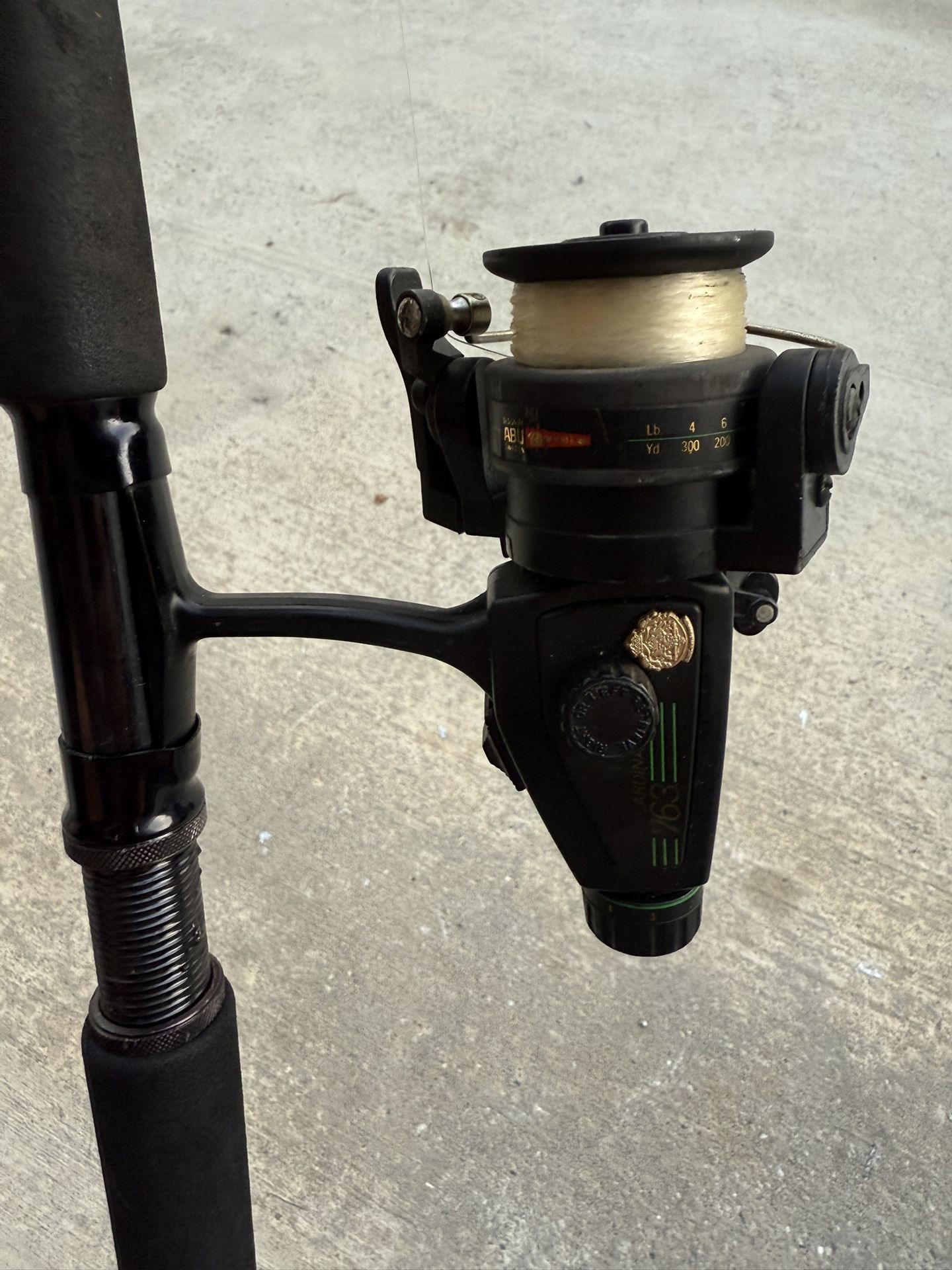 Abu Garcia Cardinal 763 spinner on 6’6” Abu Garcia Conolon 300 #46