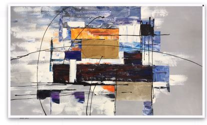 Abstract Painting High quality oil painting Modern look Has beautiful colored contrast Deep Mysterious look... 32”x56” .. only by order .. $120.00 to