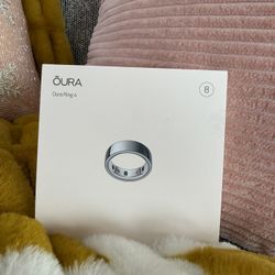 Brand new silver Oura Ring 4 (size 8) - unopened!
