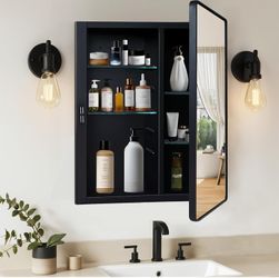 Medicine Cabinet Storage with Mirror new
