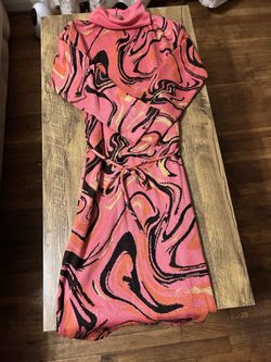 Pink sweater dress