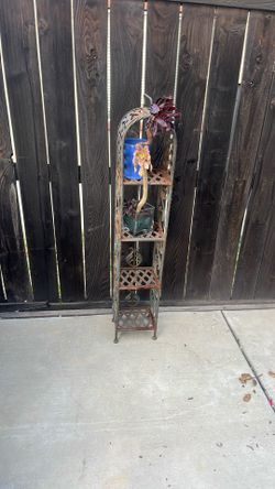 Planter Holder And Plants