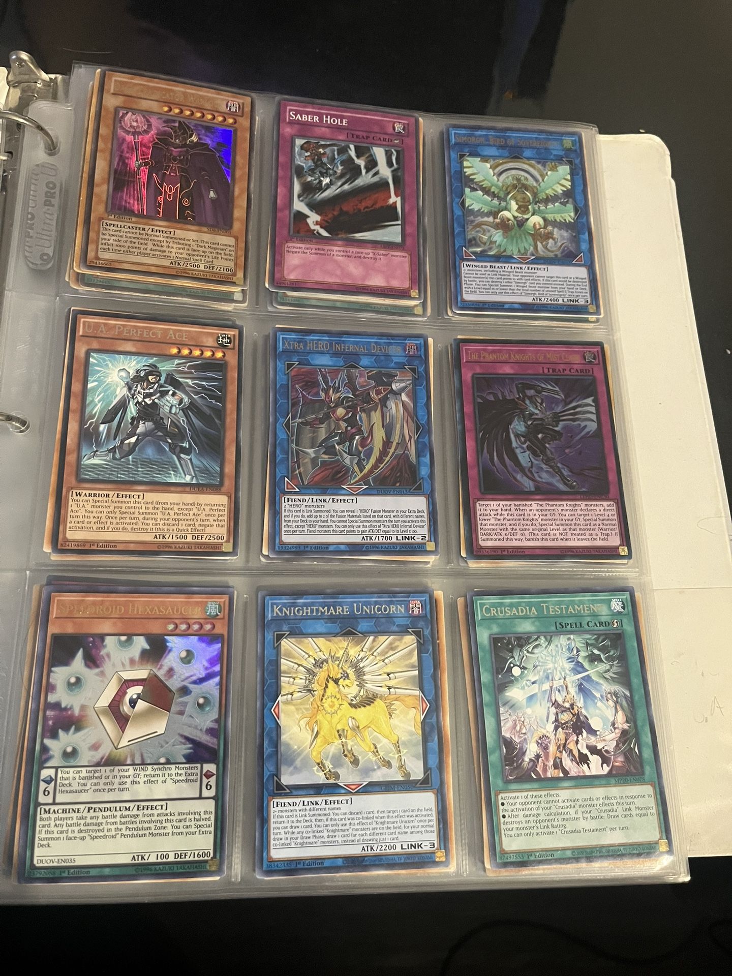 card binder large GEAoffice Trading Card Binder 16 Pockets enhanced Large 1000 Card Binder  Holds 1000+ Side Loading Collection Album Folders for YuGiOh MTG TCG Games& main image 0
