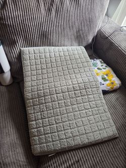 Fabric shower curtain and rug