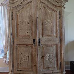 Solid Wood Storage Armoire 