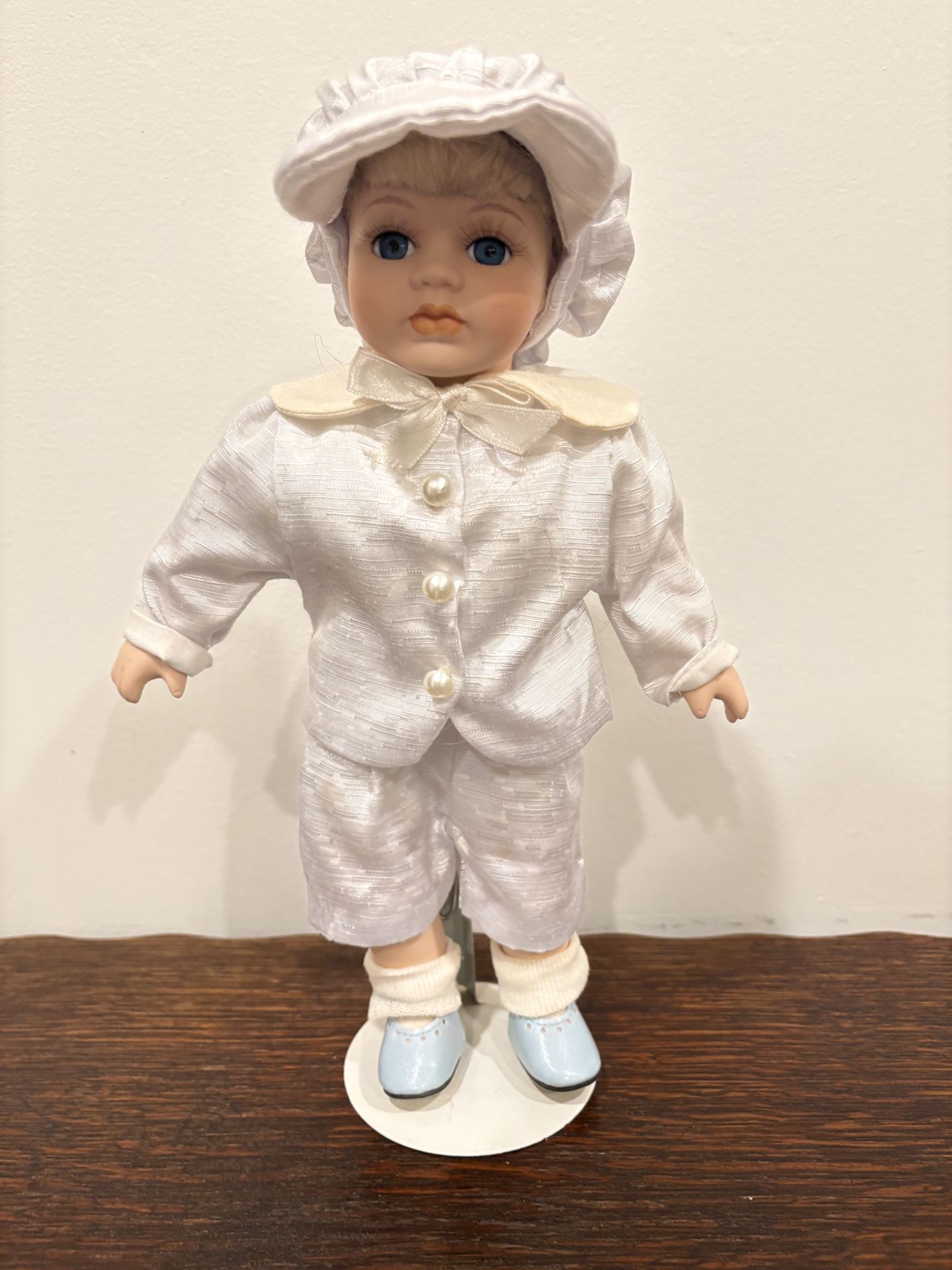 Little Boy  Dressed In His Best Clothes!  Stand Included