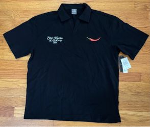 Saints Studio Chili Martini 1998 Polo Shirt Men’s Medium Black Graphic-Back New
