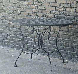 Round Black Wrought Iron Patio Table