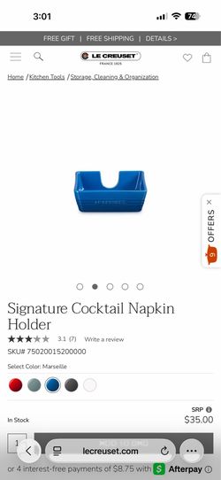 New le creuset napkin holder