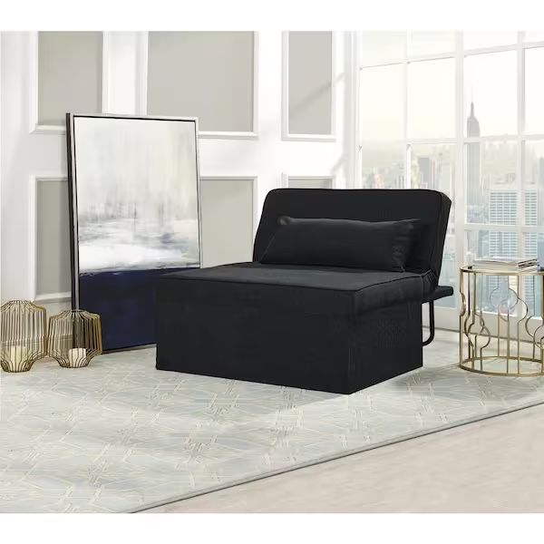 New Relax-A-Lounger Marilyn Black Convertible Ottoman