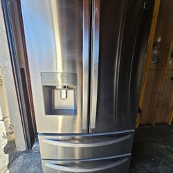 REFRIGERATOR 4 DOOR KENMORE STAINLESS STEEL 