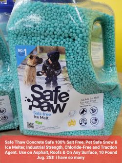 Safe Thaw Concrete Safe 100% Salt Free, Pet Safe Snow &amp; Ice Melter &KjZ