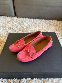 Emporio Armani Pink Suede Driving Loafers - US Women's Size 6.5 (EU 36.5)