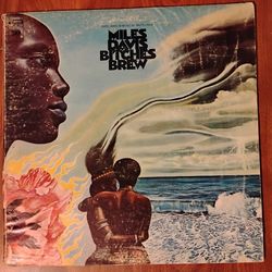 vinyl record LP of the iconic 1970 jazz fusion album Bitches Brew by Miles Davis.