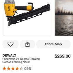 Dewalt Pneumatic 21 Degree Framing Nailer 