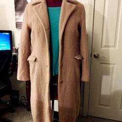 Women's Classic Wool Tea Length Pea Coat