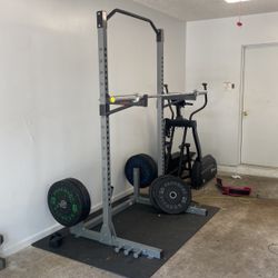 Squat Rack , Deadlift Bar, Rubber Plates 