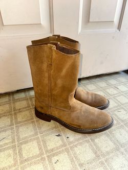Women’s Tan Suede Pull-On Work Boots