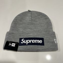 Supreme Grey Box Logo Beanie 