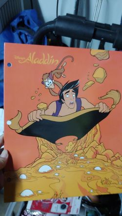 Disney's Aladdin school 3 ring folder impact international #5830