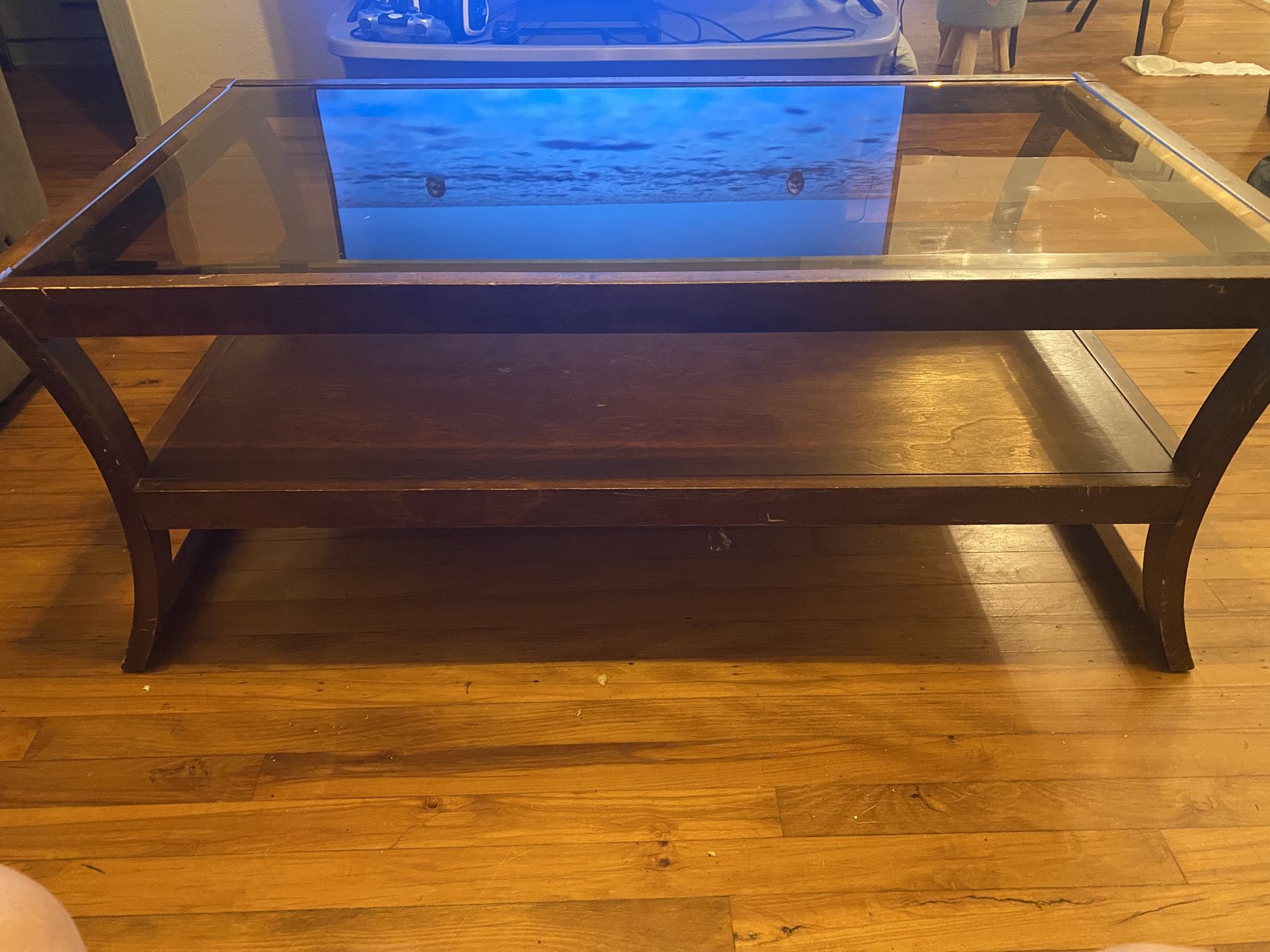 Glass top table set