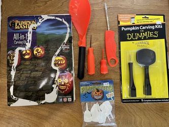Two Halloween Pumpkin Carving Sets with 13 Carving Patterns + Teeth
