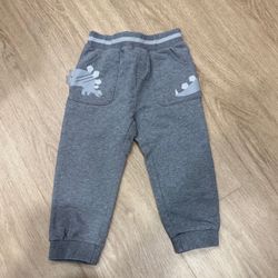 Gray Dinosaur Print Kids Joggers 2T
