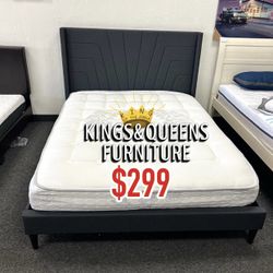 New Queen Bed Frame With Matress 