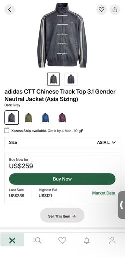 adidas CTT Chinese Track Top 3.1 Gender Neutral Jacket
