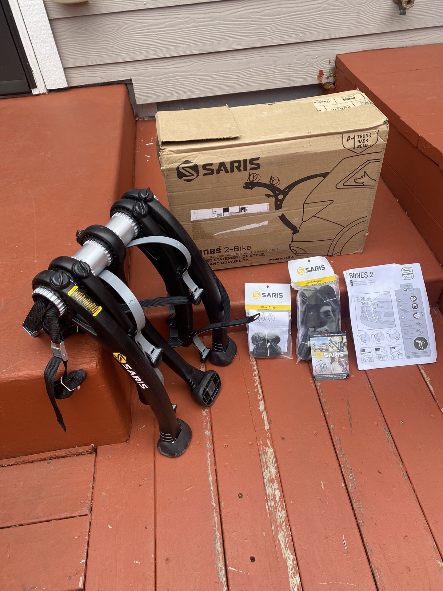 Saris Brand New 2 Bikes With Extra Hatch Hugger And Wheels Straps OBO