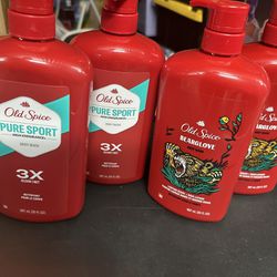 4 New Bottles Of Old Spice Body Wash