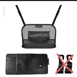 Car purse net holder and visor organizer indusdelta black color. Amazon open box