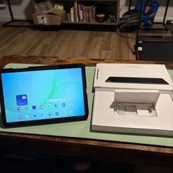 Samsung Galaxy A11+ 5G tablet with keyboard