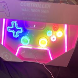 Gaming Wall Neon Sign Multicolor LED 15x11.2in USB Kids Teens Bedroom Game Room