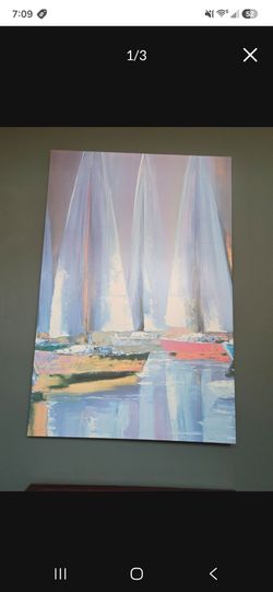 Sailboat Canvas Wall Art Painting