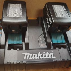 Makita Dual Fast Charger With Two 5.0ah Batteries
