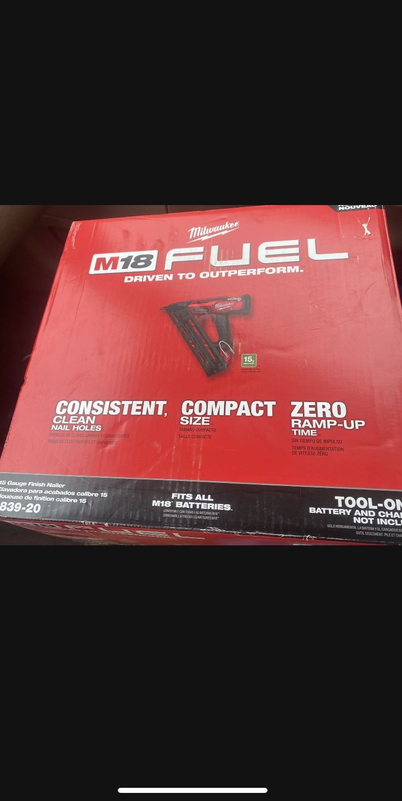Milwaukee Angled Finish Nailer