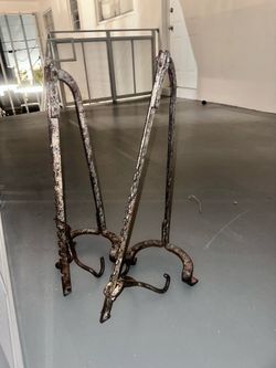 Heavy-duty vintage steel painter’s jacks (pair)