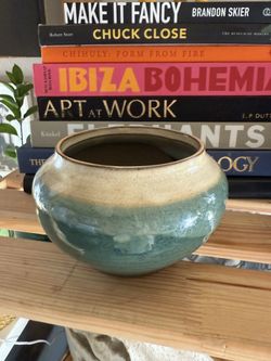 Pottery Wheel Handmade Glazed Planter Pot 